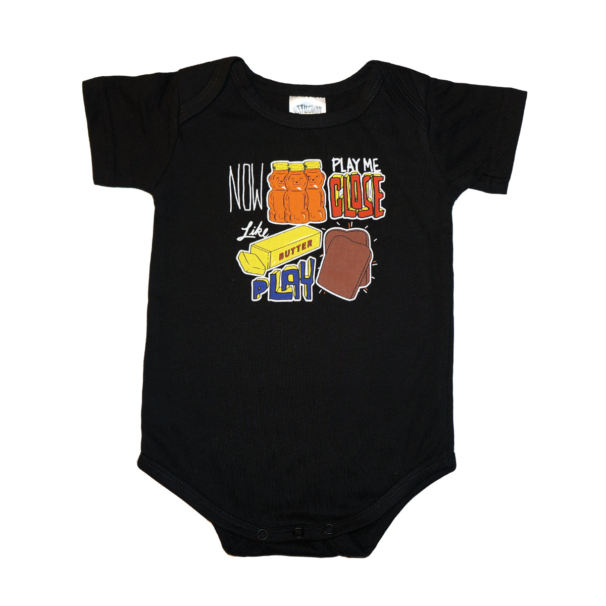 Butter Play Toast Onesie (Black) Little Giants