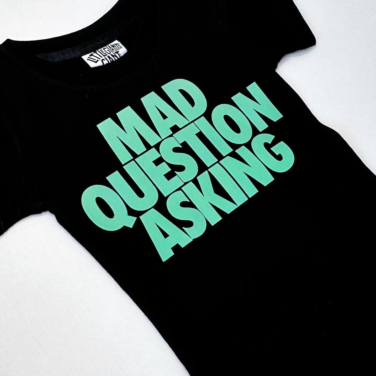 Mad Question Asking Onesie (Black/Teal)