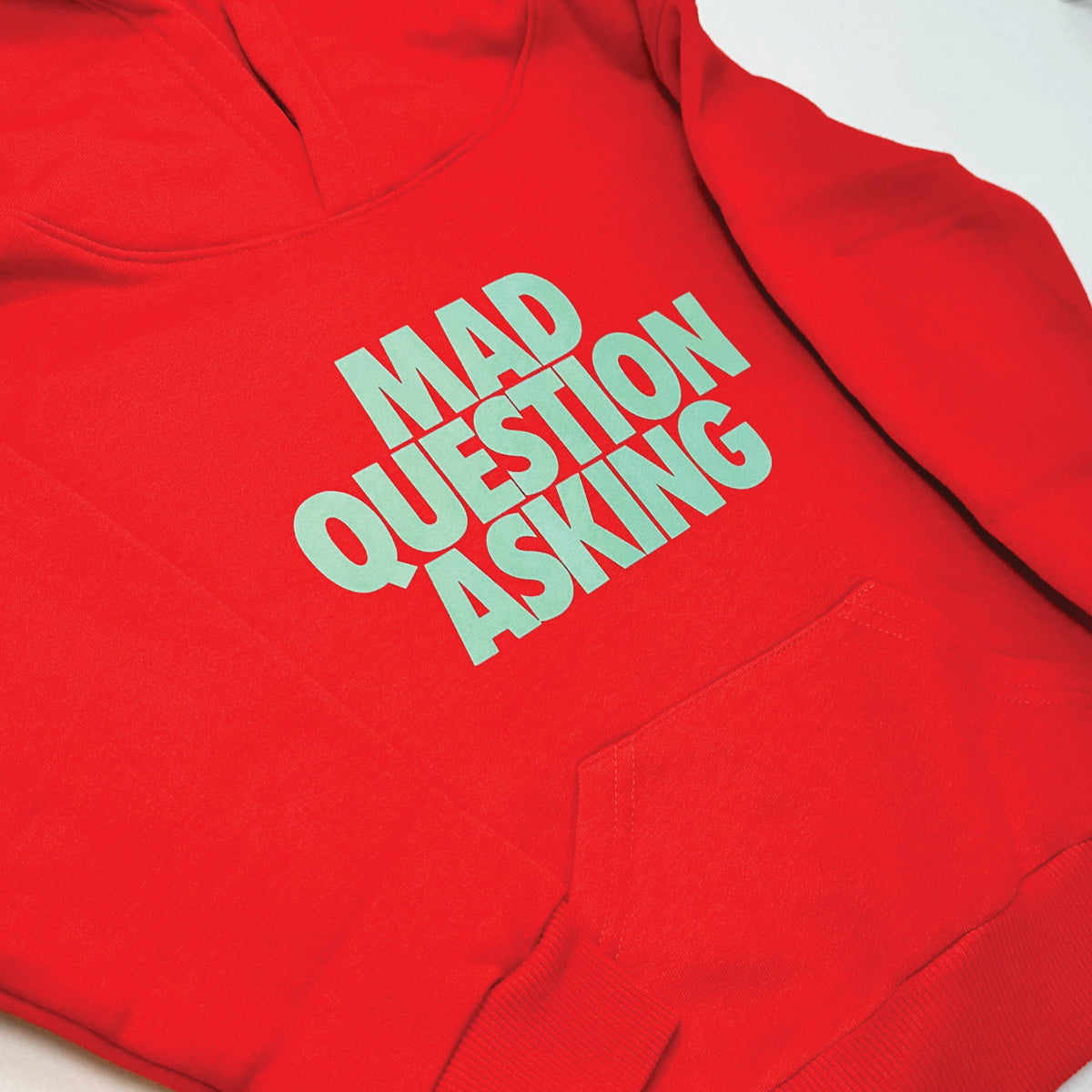 Mad Question Asking Hoodie (Red / Tiff)