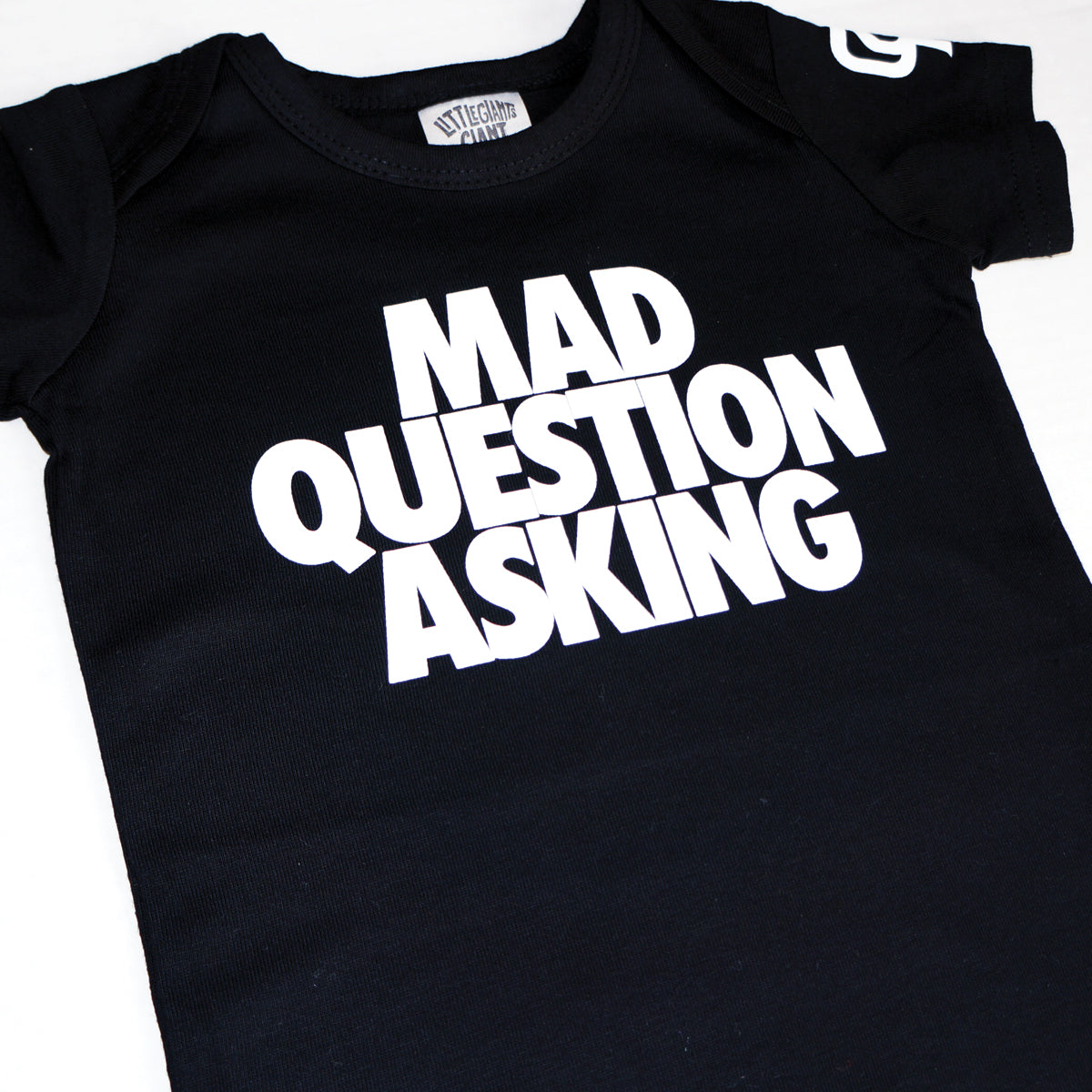 Mad Question Asking Onesie (Black)
