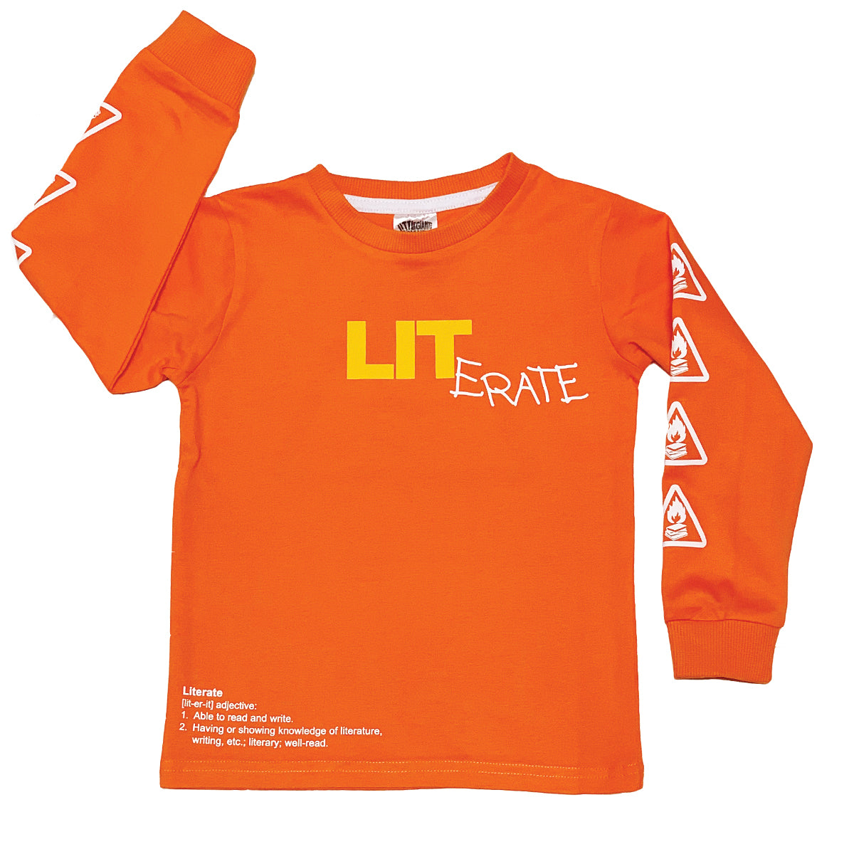 LITerate Long T-Shirt (Safety Orange)