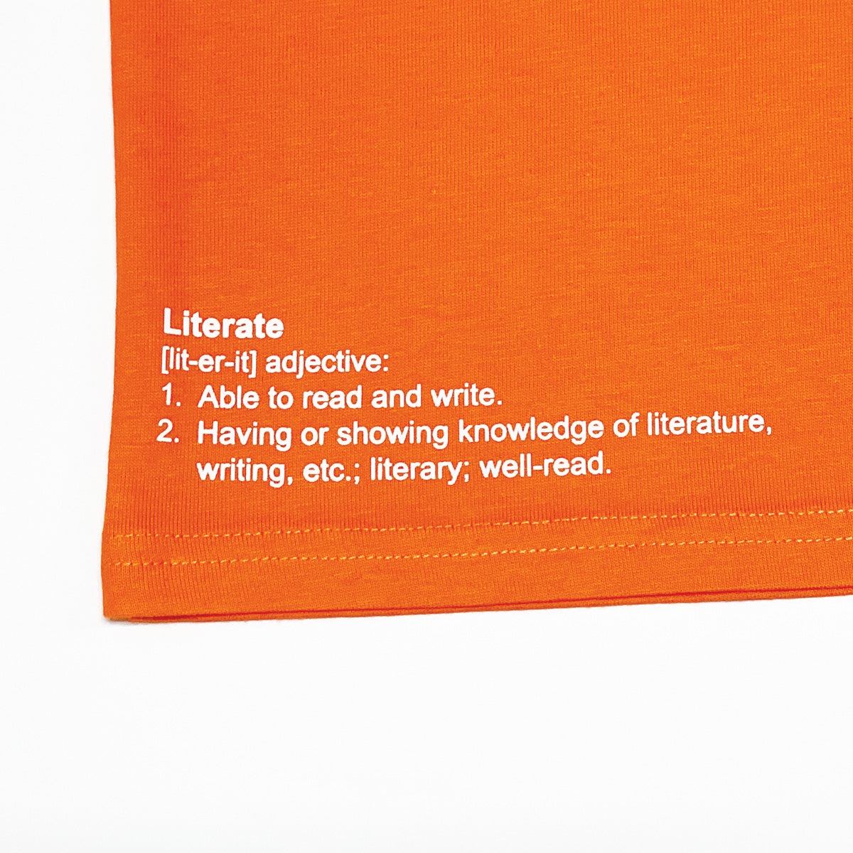 LITerate Long T-Shirt (Safety Orange)