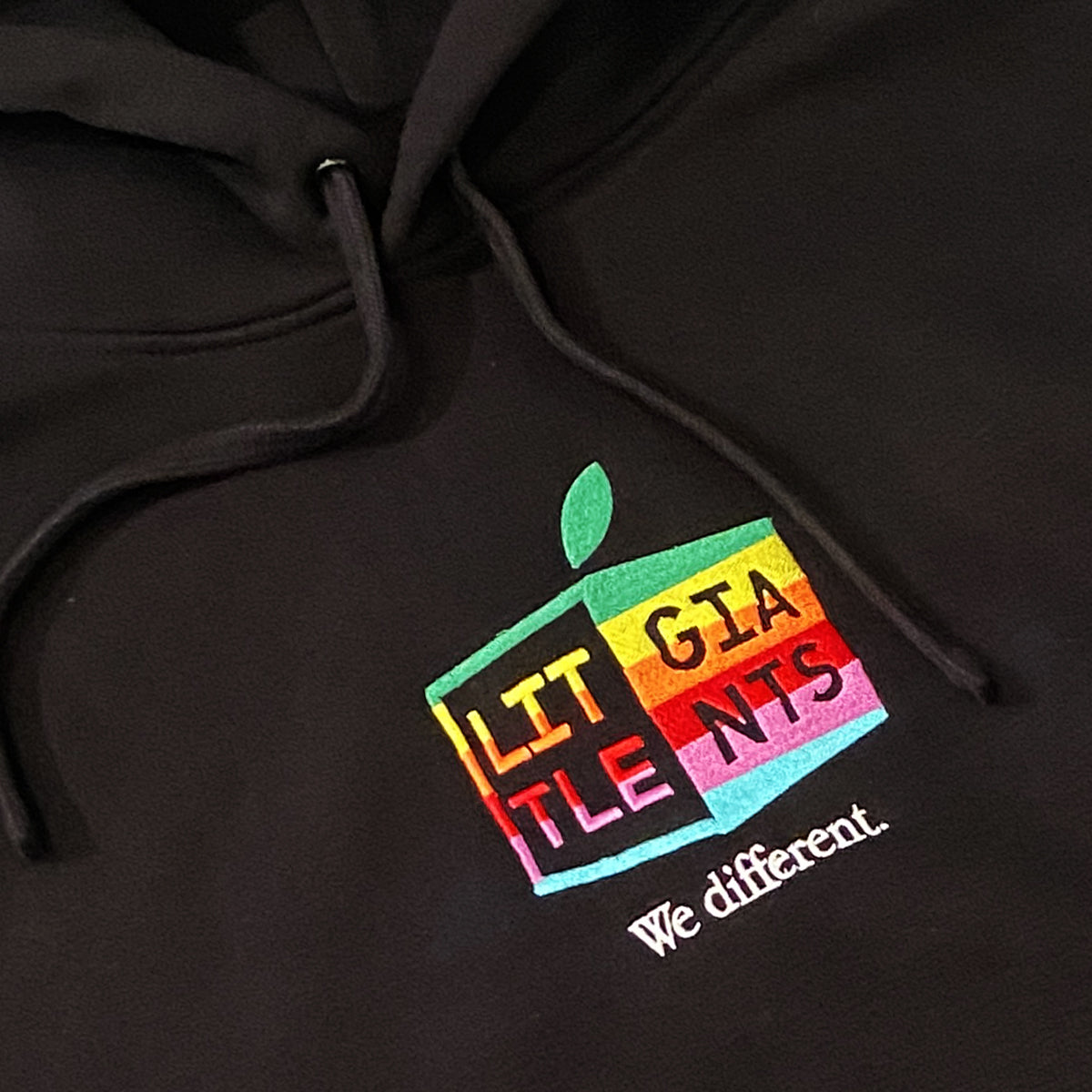 We Different (Black-Embroidered) Adult Hoodie